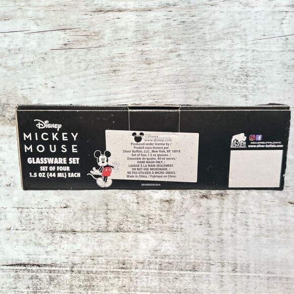 NWT Disney Mickey Mouse Shot Glasses - Pack of 4 - Picture 3 of 4